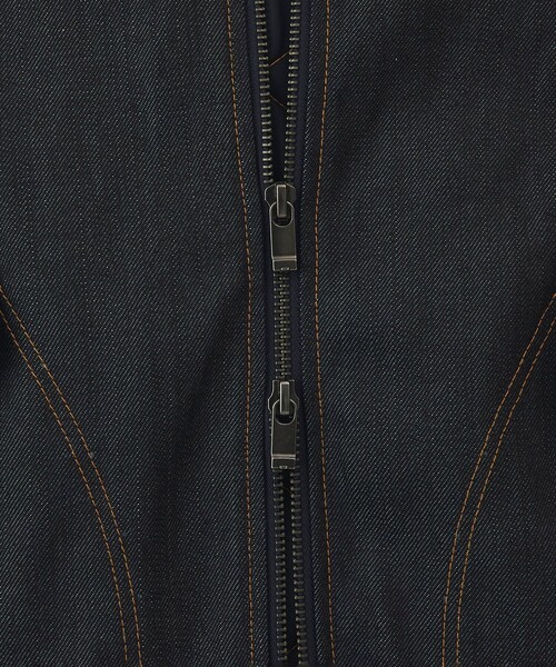 UNITED TOKYO（ユナイテッドトウキョウ）の「SUPIMA DENIM×LIMONTA フライトブルゾン（デニムジャケット・メンズ・ブラック/ダークインディゴブルー・1/2）」の15枚目の写真