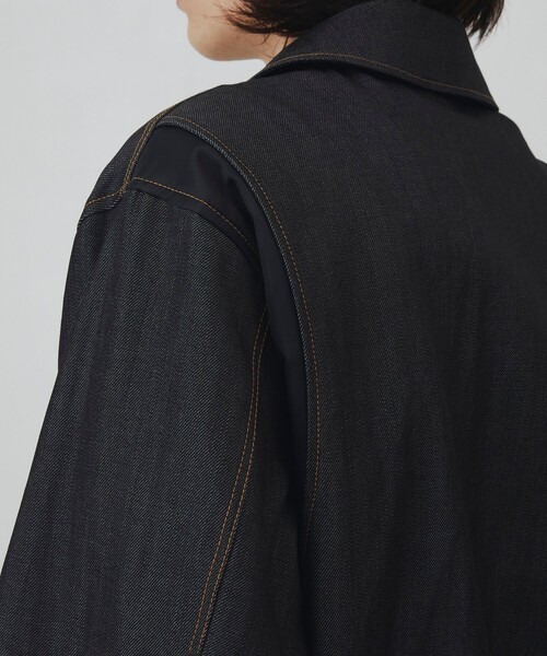 UNITED TOKYO（ユナイテッドトウキョウ）の「SUPIMA DENIM×LIMONTA フライトブルゾン（デニムジャケット・メンズ・ブラック/ダークインディゴブルー・1/2）」の17枚目の写真