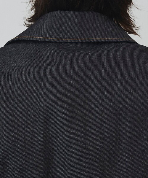 UNITED TOKYO（ユナイテッドトウキョウ）の「SUPIMA DENIM×LIMONTA フライトブルゾン（デニムジャケット・メンズ・ブラック/ダークインディゴブルー・1/2）」の18枚目の写真