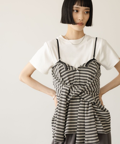 LOWRYS FARM（ローリーズファーム）の「マルチＷＡＹカットカーディガンＬＳ　660723（カーディガン/ボレロ・レディース・グリーン/ベージュ/グレー・FREE）」の2枚目の写真