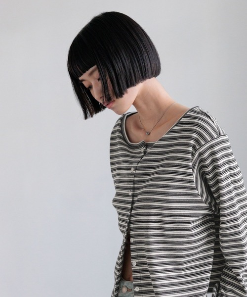 LOWRYS FARM（ローリーズファーム）の「マルチＷＡＹカットカーディガンＬＳ　660723（カーディガン/ボレロ・レディース・グリーン/ベージュ/グレー・FREE）」の9枚目の写真