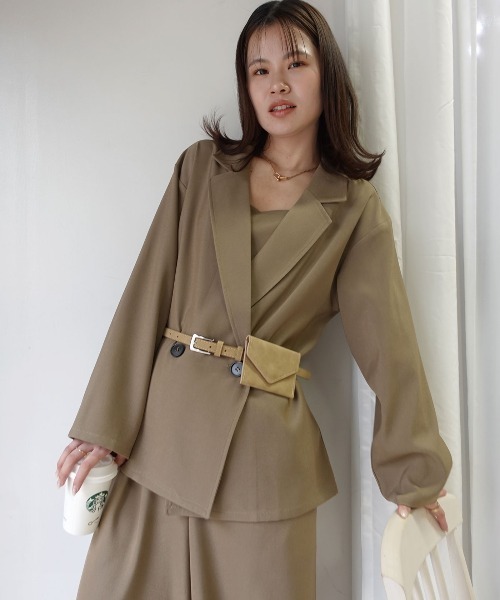 CORNERS（コーナーズ）の「ミニポーチベルト（ベルト・レディース・ピンク/ベージュ/ブラック・FREE）」の10枚目の写真