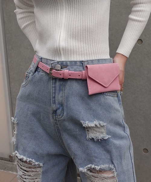 CORNERS（コーナーズ）の「ミニポーチベルト（ベルト・レディース・ピンク/ベージュ/ブラック・FREE）」の16枚目の写真
