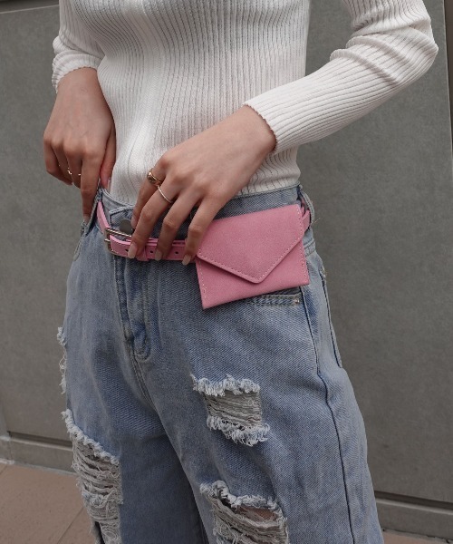 CORNERS（コーナーズ）の「ミニポーチベルト（ベルト・レディース・ピンク/ベージュ/ブラック・FREE）」の17枚目の写真