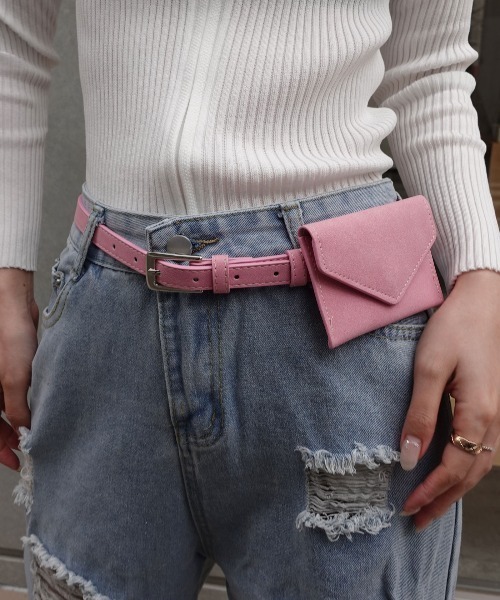 CORNERS（コーナーズ）の「ミニポーチベルト（ベルト・レディース・ピンク/ベージュ/ブラック・FREE）」の18枚目の写真