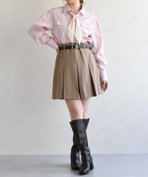 31 Sons de mode（トランテアン　ソン　ドゥ　モード）の「2026春夏新作 ベルト付きスカパン（その他パンツ・レディース・モカ/ベージュ・M/S）」の10枚目の写真