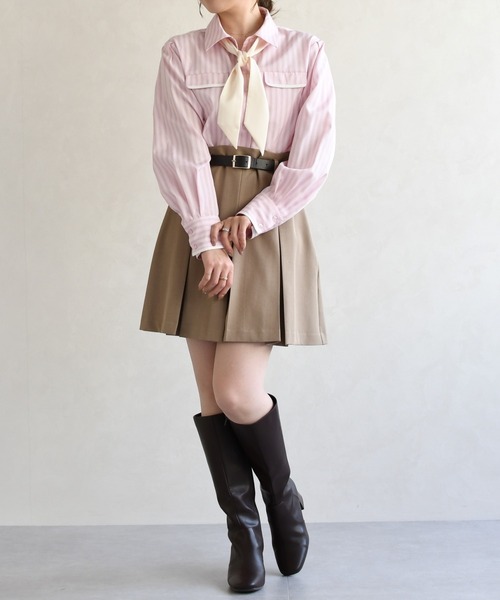 31 Sons de mode（トランテアン　ソン　ドゥ　モード）の「2026春夏新作 ベルト付きスカパン（その他パンツ・レディース・モカ/ベージュ・M/S）」の11枚目の写真