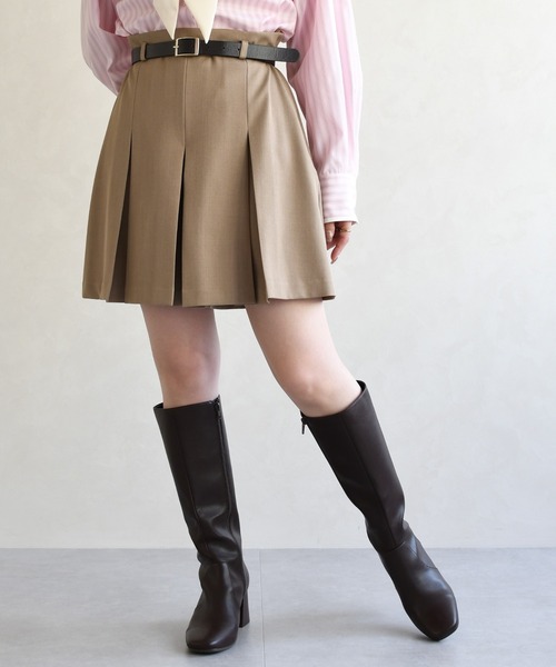 31 Sons de mode（トランテアン　ソン　ドゥ　モード）の「2026春夏新作 ベルト付きスカパン（その他パンツ・レディース・モカ/ベージュ・M/S）」の4枚目の写真