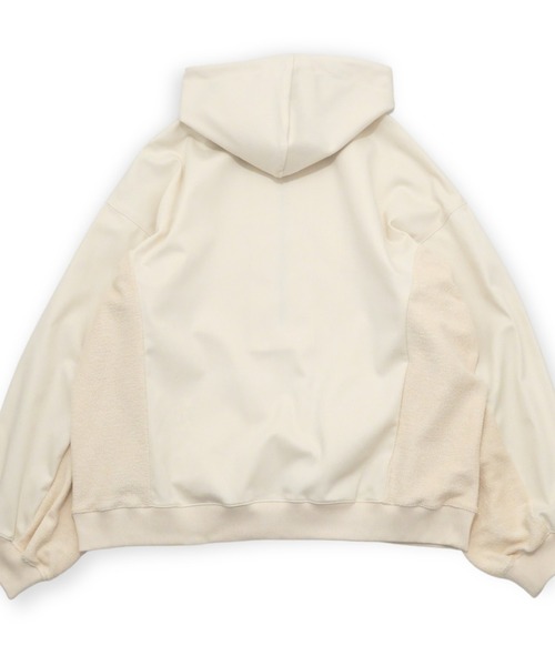 my beautiful landlet(マイビューティフルランドレット)の「【my beautiful landlet】COTTON & POLYESTER × SWEAT PULLOVER HOODIE(パーカー・メンズ・ブラック/キナリ/グリーン・0/1)」の18枚目の写真