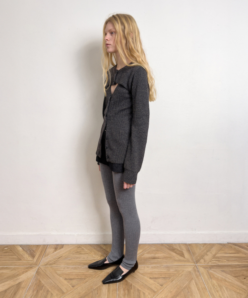 DIAGONAL(ダイアゴナル)の「BOLERO LAYERED KNIT CARDIGAN (dark grey)(カーディガン/ボレロ・レディース・その他・FREE)」の5枚目の写真