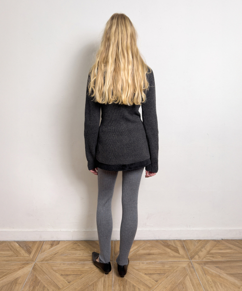 DIAGONAL(ダイアゴナル)の「BOLERO LAYERED KNIT CARDIGAN (dark grey)(カーディガン/ボレロ・レディース・その他・FREE)」の6枚目の写真