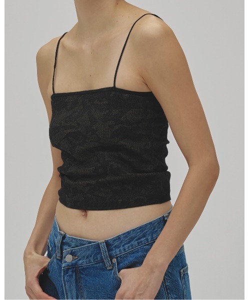 TODAYFUL（トゥデイフル）の「Jacquard Knit Camisole（キャミソール・レディース・キナリ/チャコールグレー・FREE）」の3枚目の写真