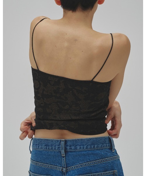 TODAYFUL（トゥデイフル）の「Jacquard Knit Camisole（キャミソール・レディース・キナリ/チャコールグレー・FREE）」の4枚目の写真