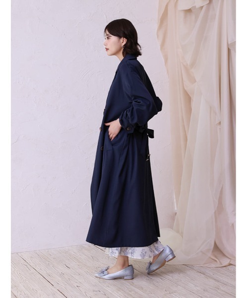 fifth(フィフス)の「ツイルトレンチコート(その他アウター・レディース・ネイビー/ライトベージュ・M)」の8枚目の写真