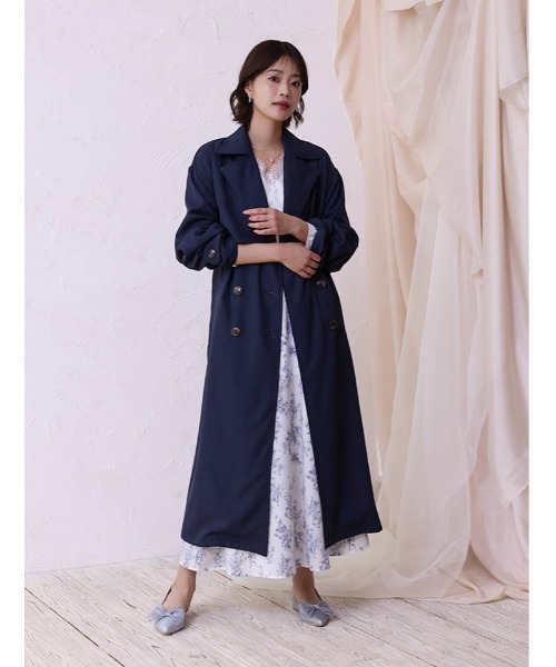 fifth(フィフス)の「ツイルトレンチコート(その他アウター・レディース・ネイビー/ライトベージュ・M)」の6枚目の写真