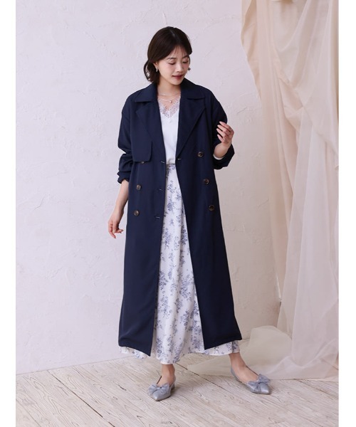 fifth(フィフス)の「ツイルトレンチコート(その他アウター・レディース・ネイビー/ライトベージュ・M)」の11枚目の写真