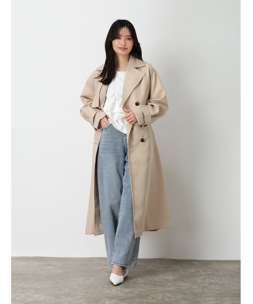 fifth(フィフス)の「ツイルトレンチコート(その他アウター・レディース・ネイビー/ライトベージュ・M)」の17枚目の写真