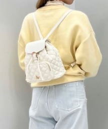 バックパック/リュック（ホワイト/白色系・キルティング）ファッション