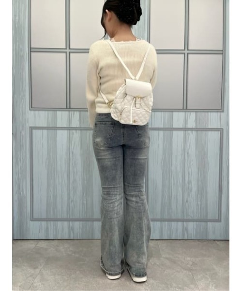 SAMANTHAVEGA（サマンサベガ）の「ダブルステッチダイヤキルトリュック（バックパック/リュック・レディース・ホワイト/ブラック・FREE）」の20枚目の写真