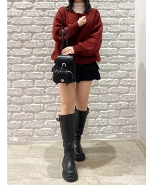 SAMANTHAVEGA（サマンサベガ）の「ダブルステッチダイヤキルトリュック（バックパック/リュック・レディース・ホワイト/ブラック・FREE）」の21枚目の写真