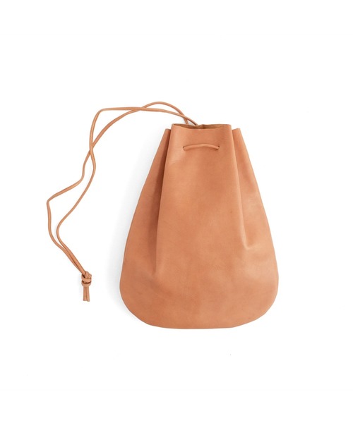 STANDARD SUPPLY（スタンダードサプライ）の「アーツアンドクラフツ / HORSE LEATHER ホースレザー / DROP SHAPE POUCH M ドロップシェイプポーチM（ハンドバッグ・レディース・チョコ/ブラック/タン・FREE）」の3枚目の写真