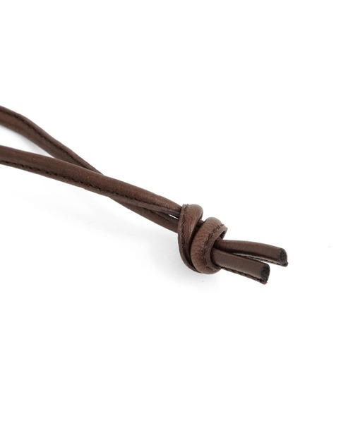 STANDARD SUPPLY（スタンダードサプライ）の「アーツアンドクラフツ / HORSE LEATHER ホースレザー / DROP SHAPE POUCH M ドロップシェイプポーチM（ハンドバッグ・レディース・チョコ/ブラック/タン・FREE）」の7枚目の写真