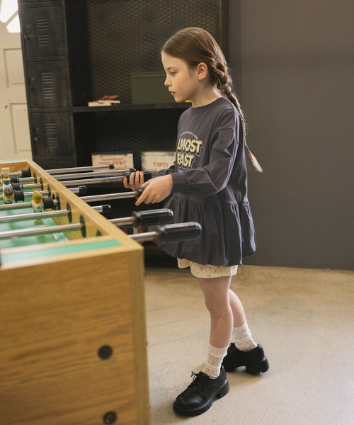 GLOBAL WORK（グローバルワーク）の「ヘビロッTEEバルーン長袖/638307（Tシャツ/カットソー・キッズ・ライトグレー/ダークグレー・160cm/150cm/130cm/140cm）」の15枚目の写真