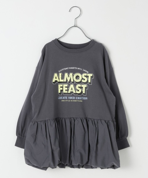 GLOBAL WORK（グローバルワーク）の「ヘビロッTEEバルーン長袖/638307（Tシャツ/カットソー・キッズ・ライトグレー/ダークグレー・160cm/150cm/130cm/140cm）」の21枚目の写真