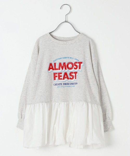 GLOBAL WORK（グローバルワーク）の「ヘビロッTEEバルーン長袖/638307（Tシャツ/カットソー・キッズ・ライトグレー/ダークグレー・160cm/150cm/130cm/140cm）」の20枚目の写真