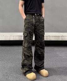 WESTBOY | カモフラージュ ワイドシルエット ミリタリーカーゴパンツ WO26S4PT25(カーゴパンツ)