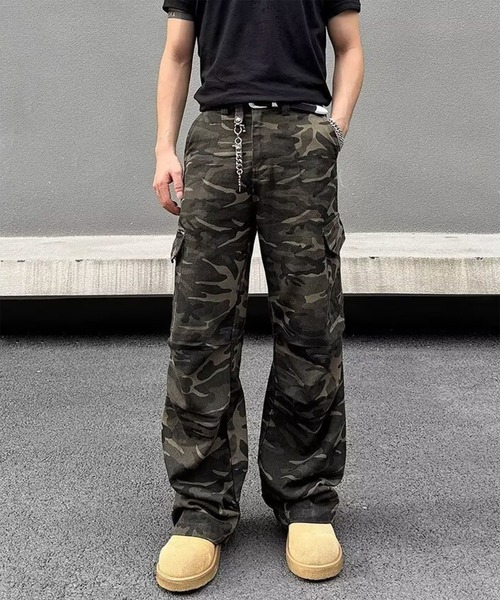 WESTBOY(ウエストボーイ)の「カモフラージュ ワイドシルエット ミリタリーカーゴパンツ WO26S4PT25(カーゴパンツ・メンズ・カモフラージュ・M/L)」の9枚目の写真