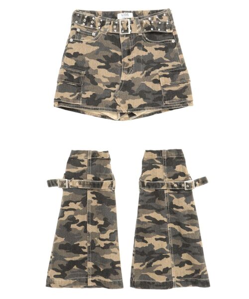 GYDA(ジェイダ)の「【WEB限定】【TINY低身長さん向け】レッグウォーマー付きミニスカートライクショートパンツ(デニムスカート・レディース・その他1/ライトブルー/ブラック・MEDIUM/SMALL)」の22枚目の写真