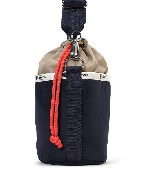LeSportsac（レスポートサック）の「SM DRAWSTRING BUCKET ディープシーベージュ/マンダリンコード（ショルダーバッグ・レディース・ブルー・FREE）」の6枚目の写真