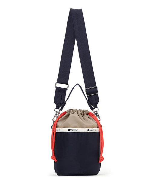LeSportsac（レスポートサック）の「SM DRAWSTRING BUCKET ディープシーベージュ/マンダリンコード（ショルダーバッグ・レディース・ブルー・FREE）」の4枚目の写真