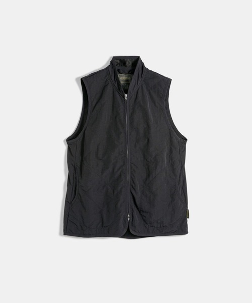 Black Edition Unwadded Zipped High Neck Gilet Mens / ブラック