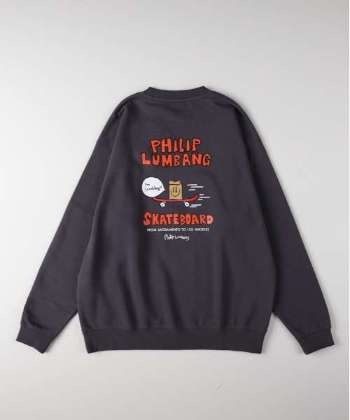 Right-on(ライトオン)の「【Philip Lumbang】バックプリント スウェットプルオーバー (LAストリート / グラフィティアート / ユニセックス)(スウェット・メンズ・ホワイト/グレー/ブラック・L/XL/M)」の3枚目の写真