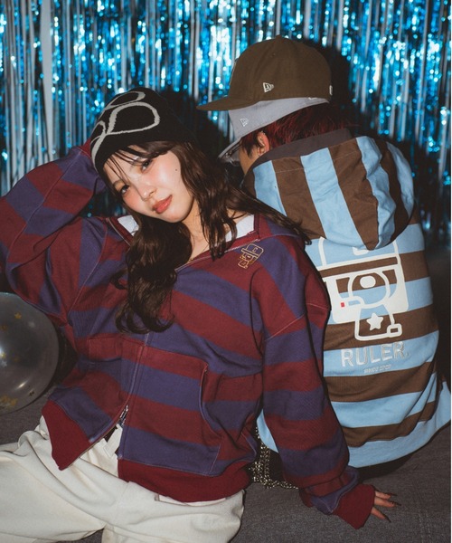 centimeter（センチメーター）の「Boxy ruler assorted zip hoodie（パーカー・メンズ・サックスブルー/スミクロ/イエロー/ネイビー/ボルドー・MEDIUM/LARGE）」の8枚目の写真