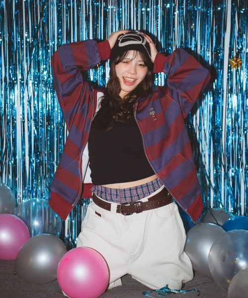 centimeter（センチメーター）の「Boxy ruler assorted zip hoodie（パーカー・メンズ・サックスブルー/スミクロ/イエロー/ネイビー/ボルドー・MEDIUM/LARGE）」の21枚目の写真