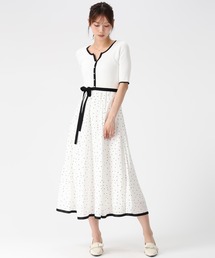 MISCH MASCH（ミッシュマッシュ）の「2026春夏新作 アソートドッキング配色ニットワンピース（ワンピース）」