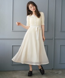 MISCH MASCH（ミッシュマッシュ）の「2026春夏新作 アソートドッキング配色ニットワンピース（ワンピース）」