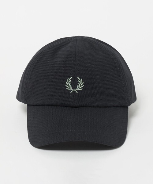 FRED PERRY（フレッドペリー）の「＜FRED PERRY＞ピケ ロゴ キャップ（キャップ・メンズ・ネイビー/ブラック/オフホワイト・FREE）」の4枚目の写真