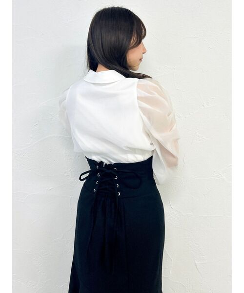 dazzlin(ダズリン)の「カーヴィーラインマーメイドスカート(スカート・レディース・アイボリー/オフホワイト/ブラック/その他1・MEDIUM/SMALL)」の20枚目の写真