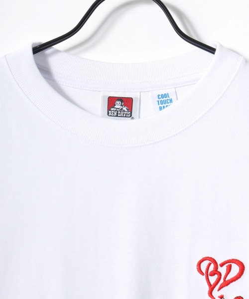 BEN DAVIS(ベンデイビス)の「BEN DAVIS/ベンデイビス GORILLA EMB COOL TEE/オーバーサイズ 接触冷感 ハート ロゴ ワンポイント刺繍 半袖Tシャツ/レディース メンズ(Tシャツ/カットソー・メンズ・ネイビー/ブラック/ベージュ/ホワイト・M/L/XL)」の11枚目の写真
