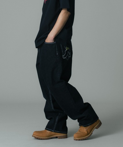 XLARGE(エクストララージ)の「EMBROIDERED DENIM PANTS(デニムパンツ・メンズ・インディゴブルー/ライトインディゴブルー/ブラック・32inch/30inch/34inch/36inch)」の9枚目の写真