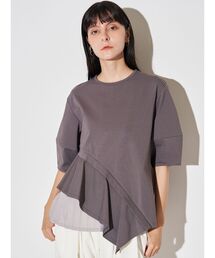 フラワー　　エレンディーク　カットソー ELENDEEK（エレンディーク） tシャツ オフネックカットソー レディース