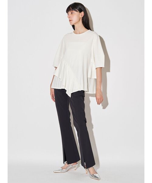 ELENDEEK（エレンディーク）の「サイドフレアドッキングカットソー（Tシャツ/カットソー・レディース・オフホワイト/グレー/ブラック・FREE）」の20枚目の写真