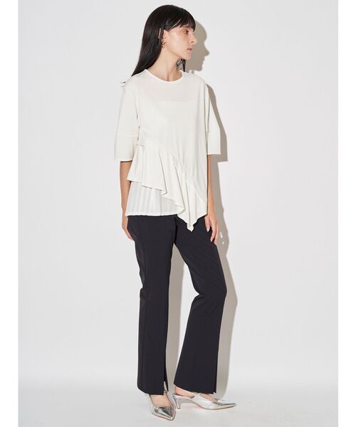 ELENDEEK（エレンディーク）の「サイドフレアドッキングカットソー（Tシャツ/カットソー・レディース・オフホワイト/グレー/ブラック・FREE）」の19枚目の写真