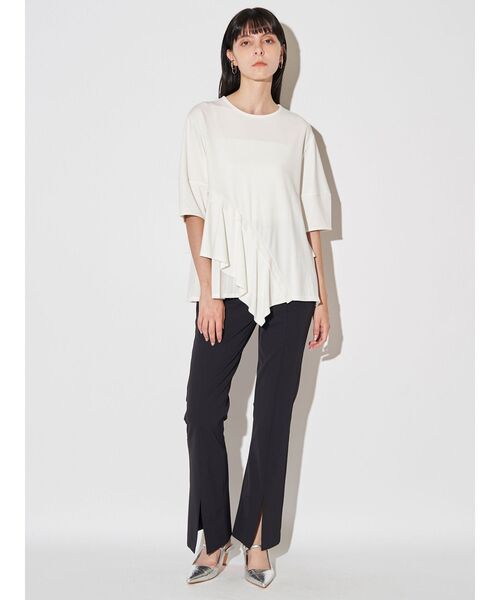 ELENDEEK（エレンディーク）の「サイドフレアドッキングカットソー（Tシャツ/カットソー・レディース・オフホワイト/グレー/ブラック・FREE）」の17枚目の写真