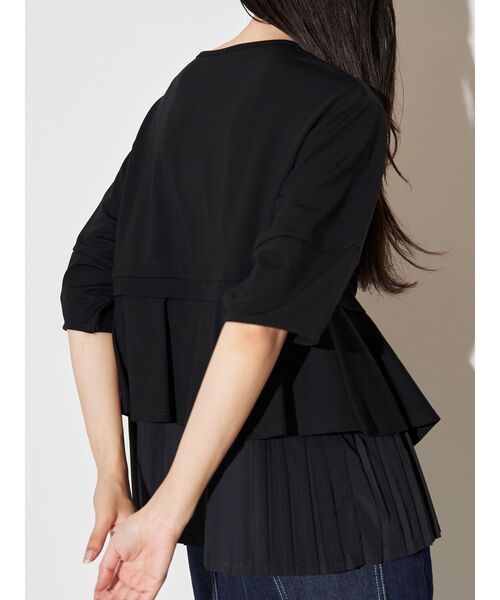 ELENDEEK（エレンディーク）の「サイドフレアドッキングカットソー（Tシャツ/カットソー・レディース・オフホワイト/グレー/ブラック・FREE）」の7枚目の写真