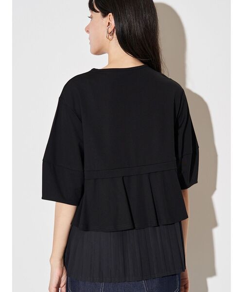 ELENDEEK（エレンディーク）の「サイドフレアドッキングカットソー（Tシャツ/カットソー・レディース・オフホワイト/グレー/ブラック・FREE）」の6枚目の写真